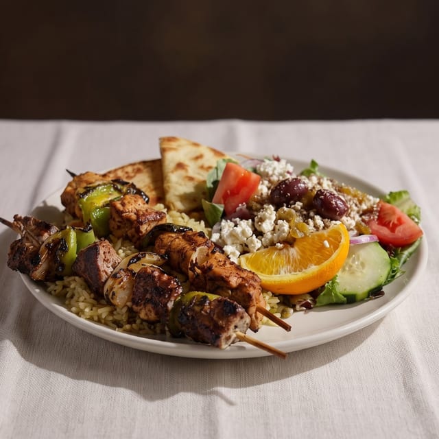 2 BEEF SKEWER DINNER.